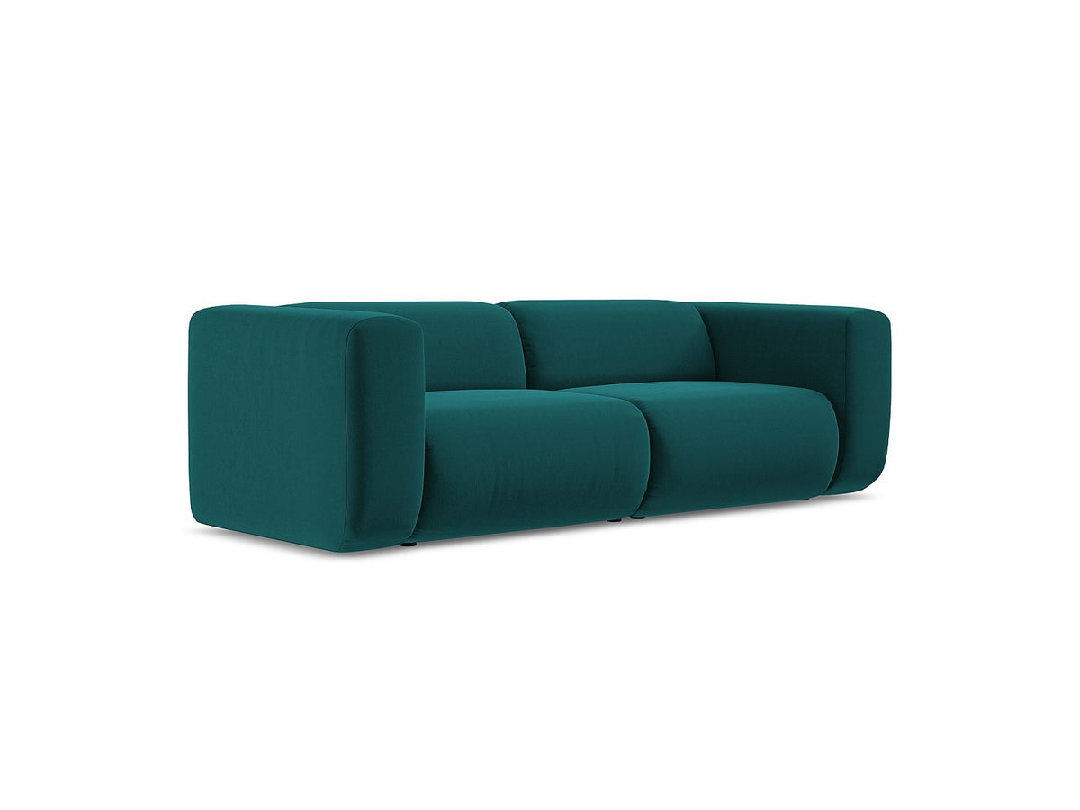 Canapé modulable 3 places bleu tissu