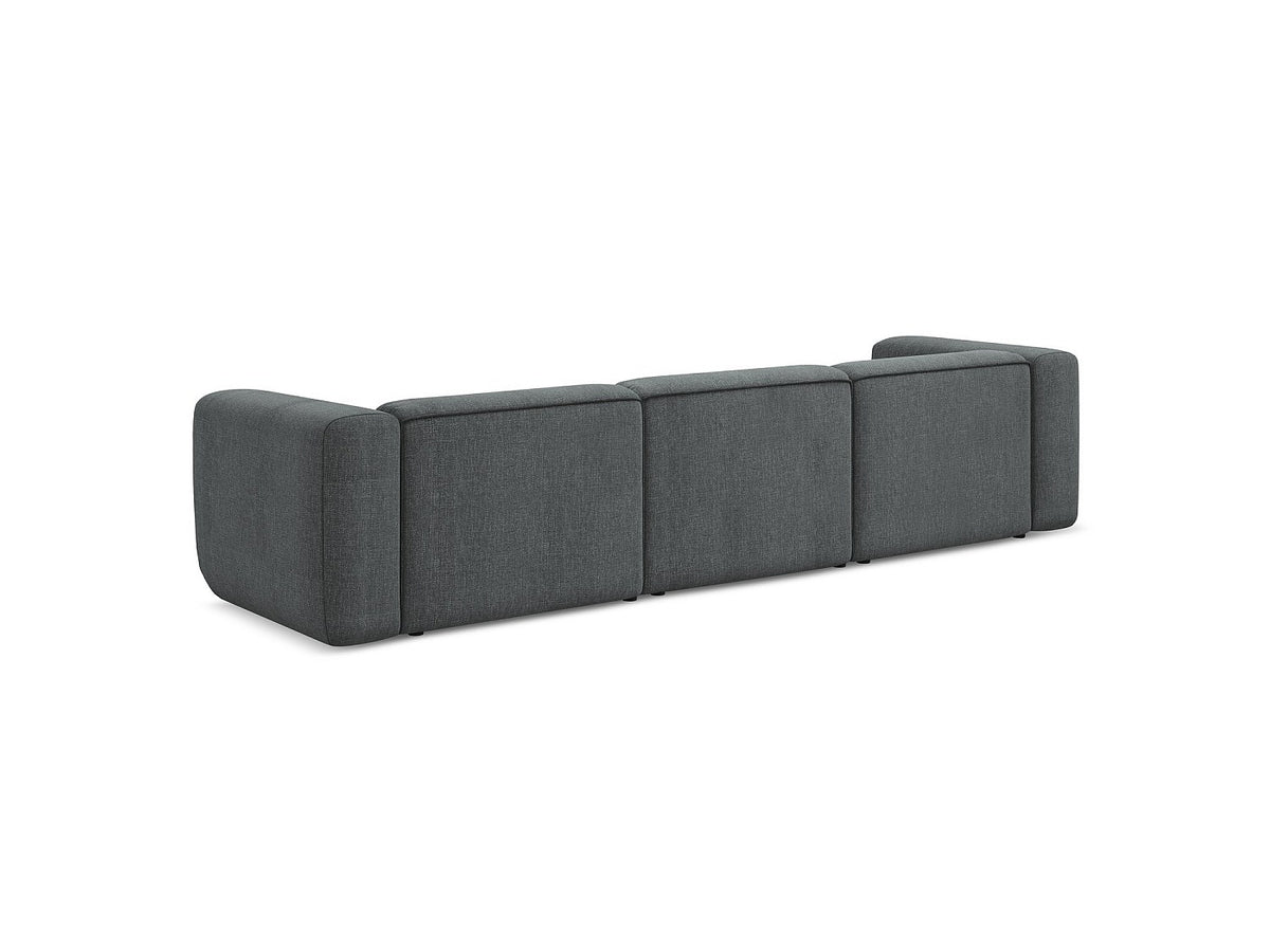 Canapé modulable 4 places gris tissu