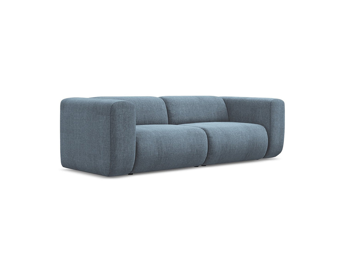 Canapé modulable 3 places bleu tissu