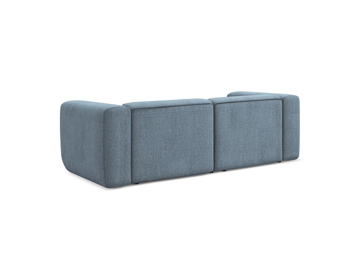 Canapé modulable 3 places bleu tissu