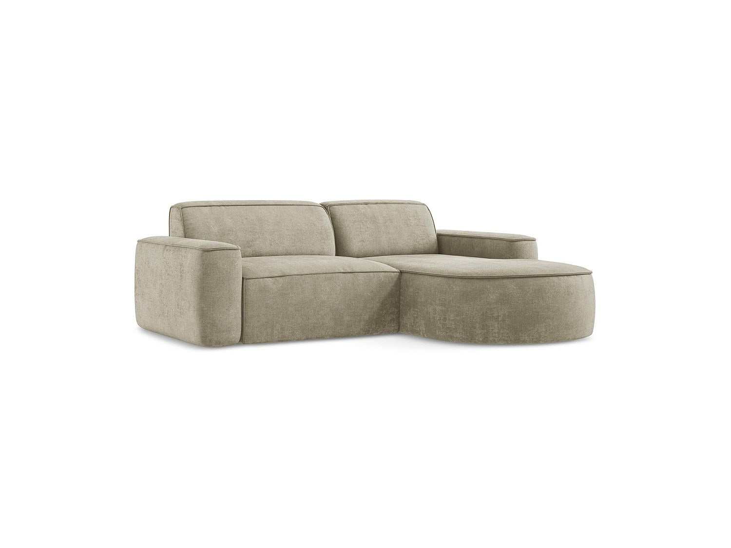 Canapé modulable 5 places beige tissu