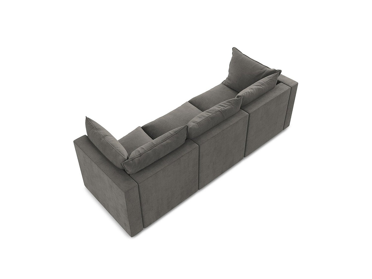 Canapé modulable 3 places beige tissu - Ravenna