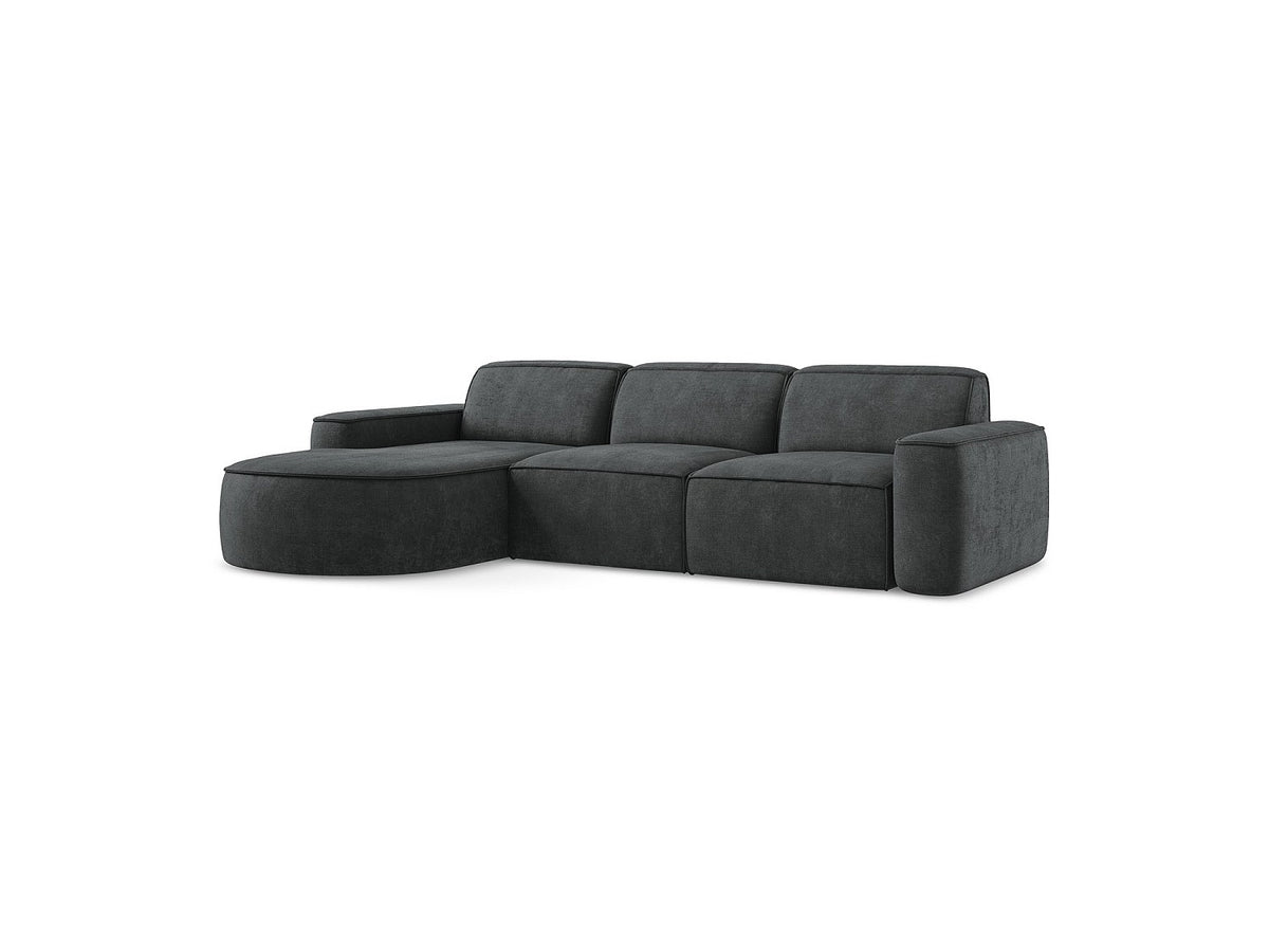 Canapé modulable 3 places gris tissu