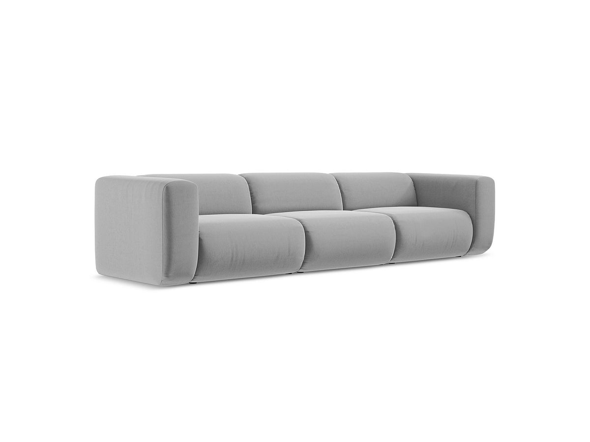 Canapé modulable 4 places gris tissu