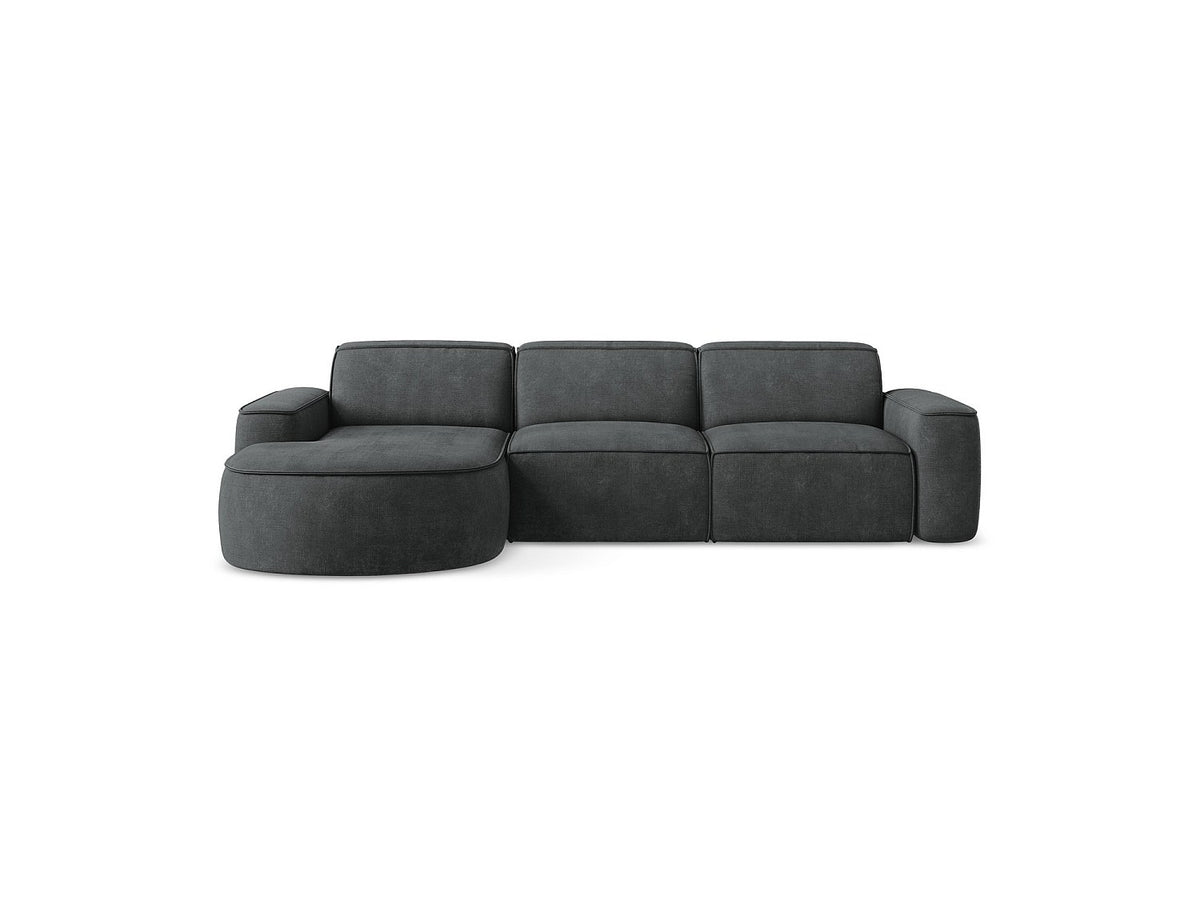 Canapé modulable 3 places gris tissu