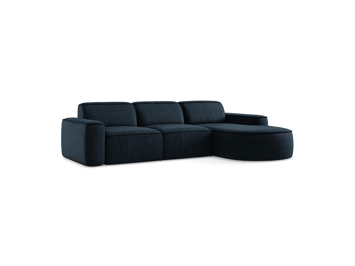 Canapé modulable 3 places bleu tissu