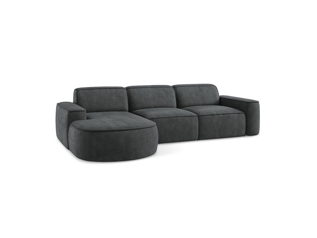 Canapé modulable 3 places gris tissu