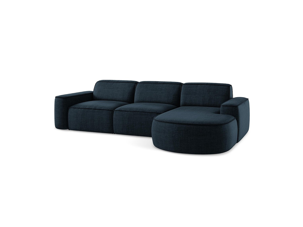Canapé modulable 3 places bleu tissu