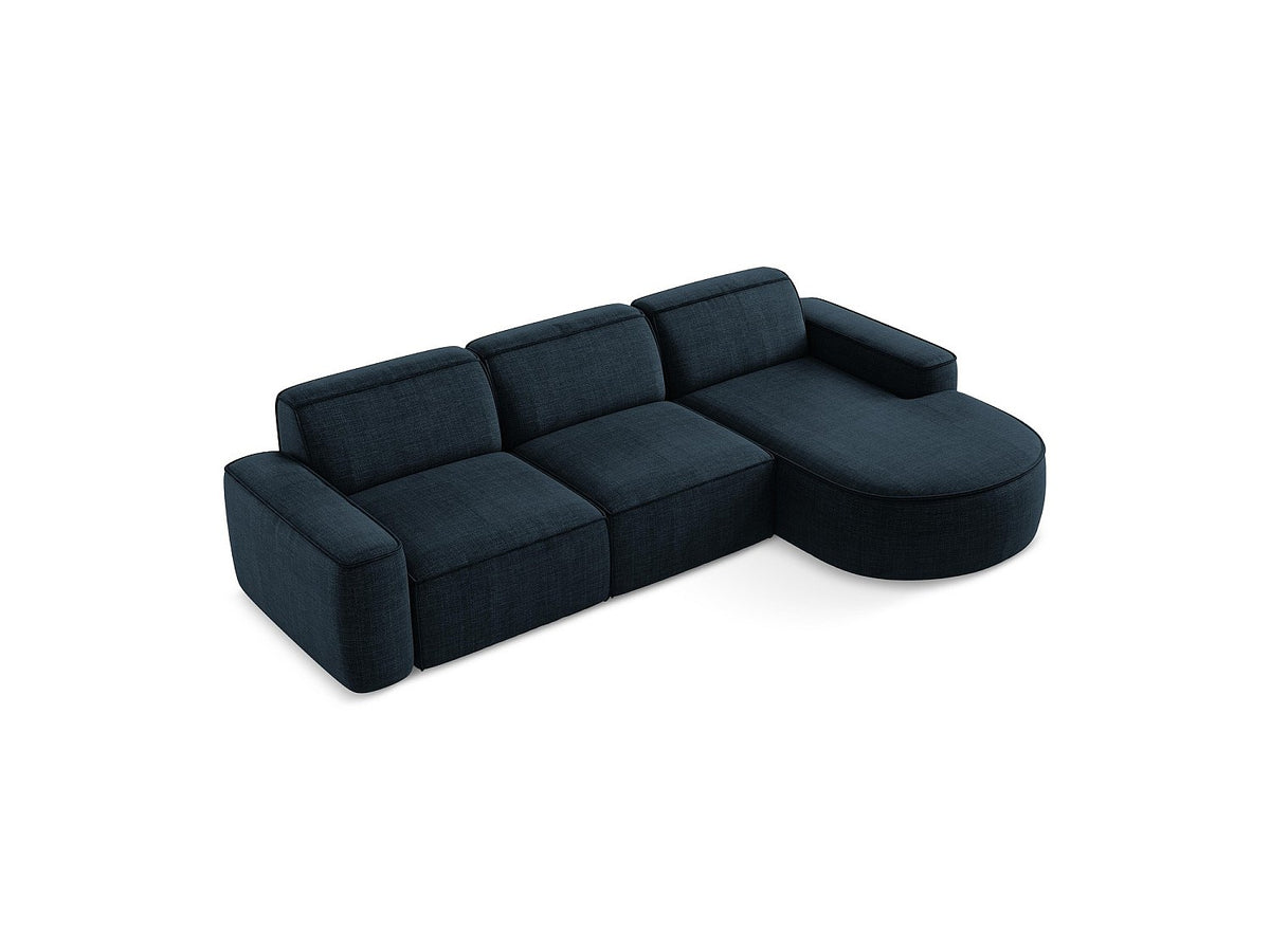 Canapé modulable 3 places bleu tissu