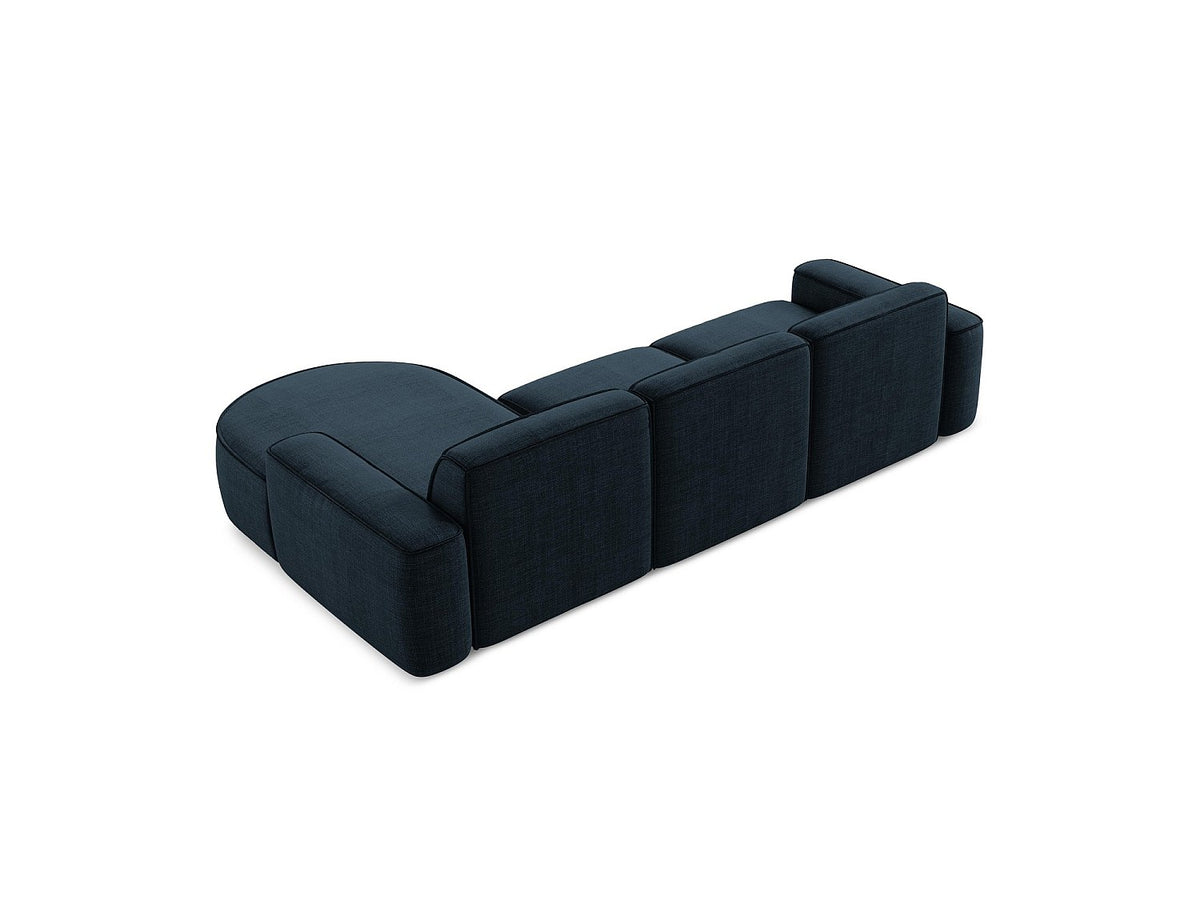 Canapé modulable 3 places bleu tissu