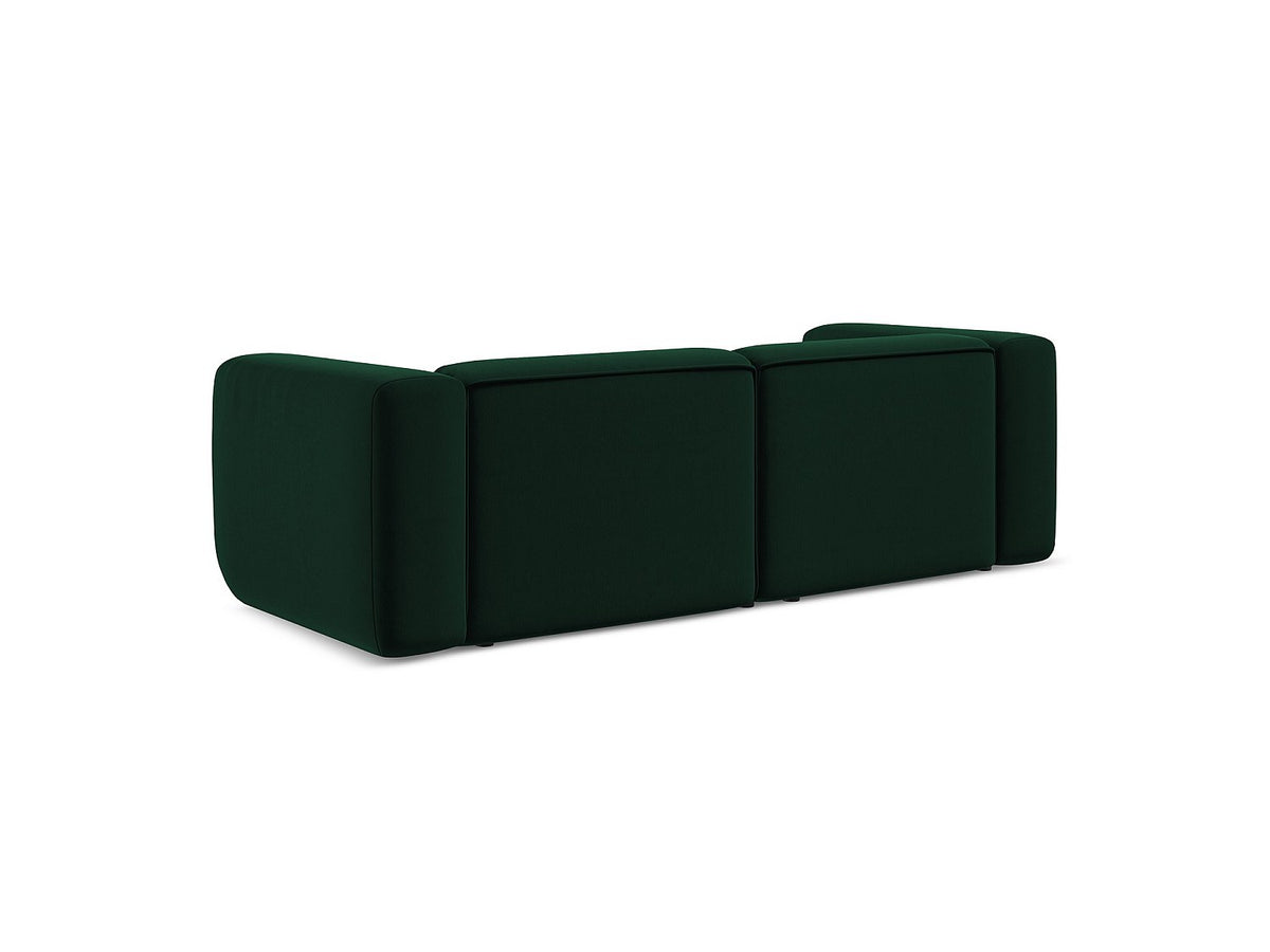Canapé modulable 3 places vert tissu