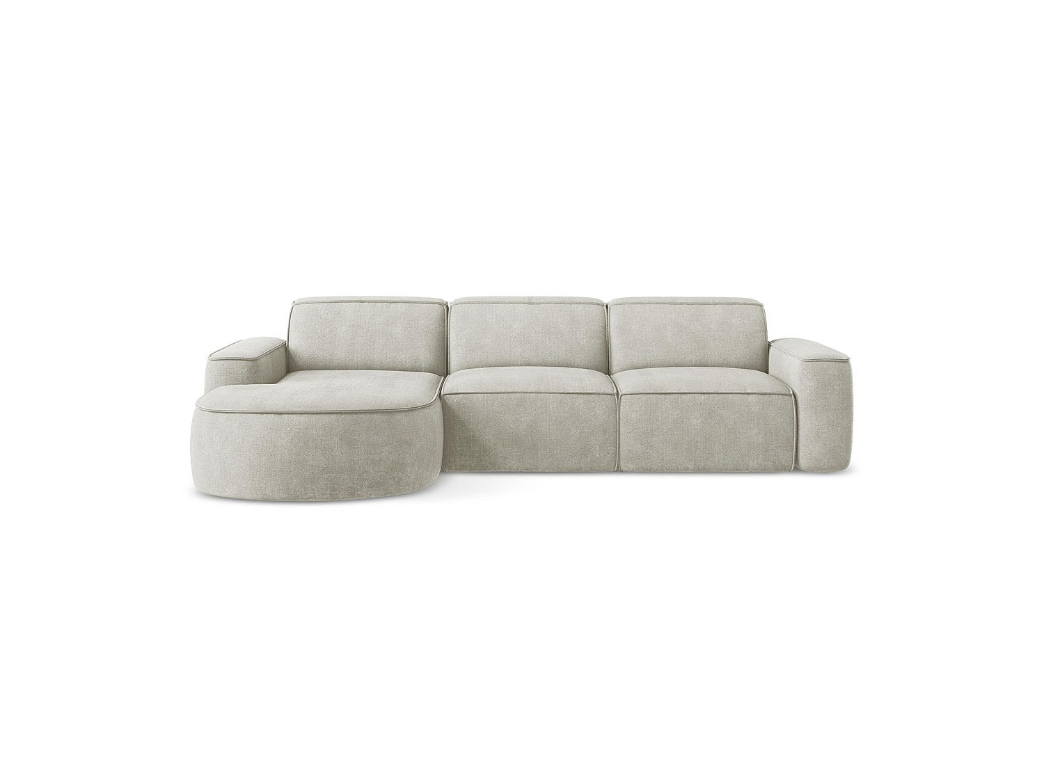 Canapé modulable 3 places blanc tissu
