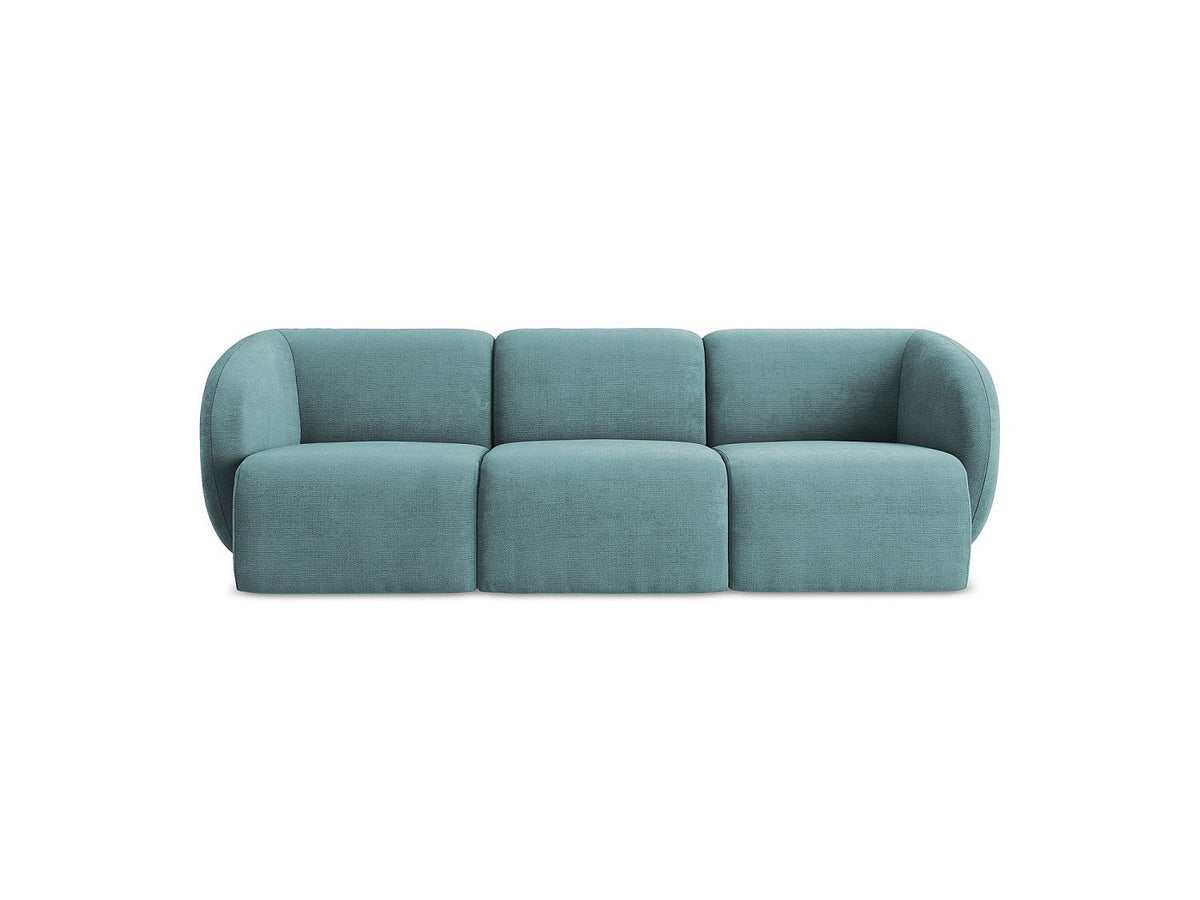 Canapé modulable 3 places bleu tissu