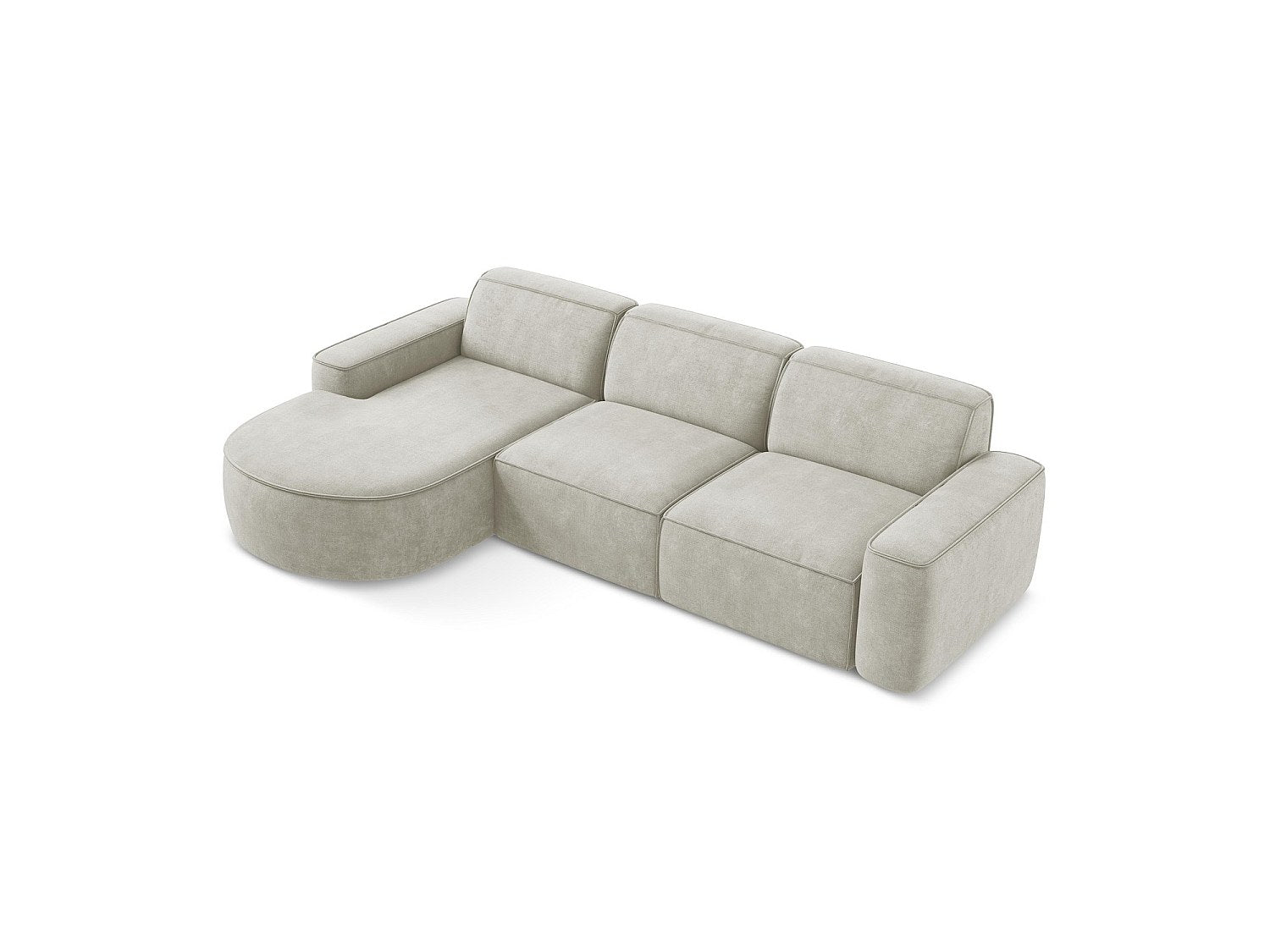 Canapé modulable 3 places blanc tissu