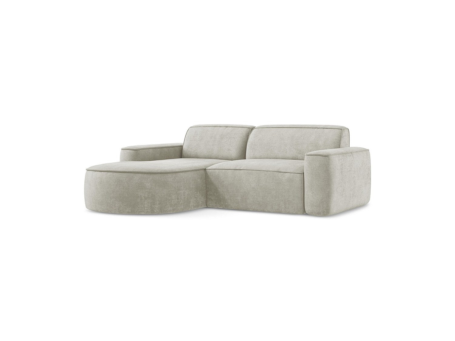 Canapé modulable 5 places blanc tissu