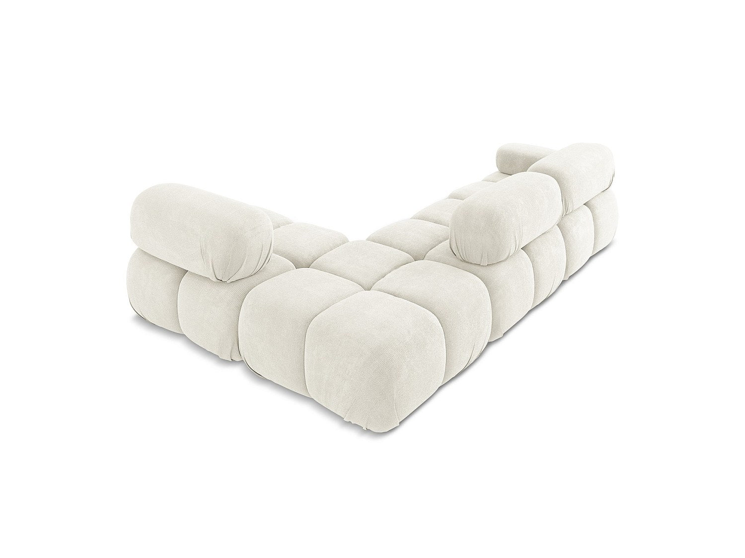 Canapé modulable 3 places blanc tissu