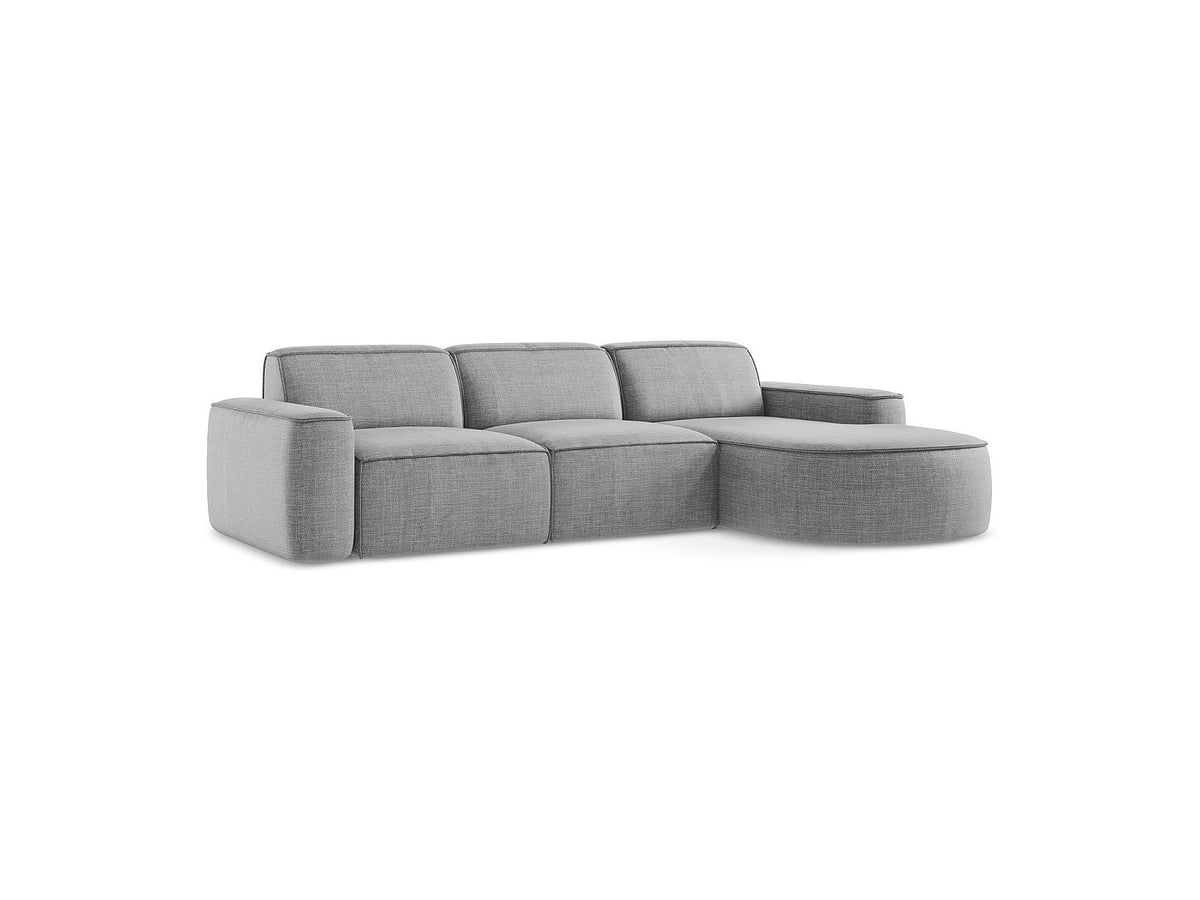 Canapé modulable 3 places gris tissu