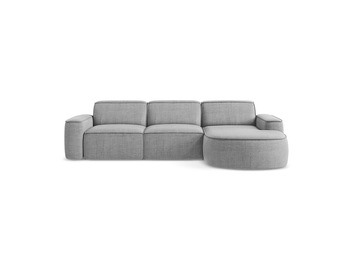 Canapé modulable 3 places gris tissu