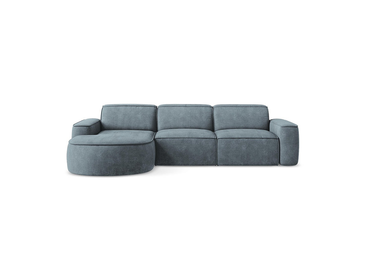 Canapé modulable 3 places bleu tissu