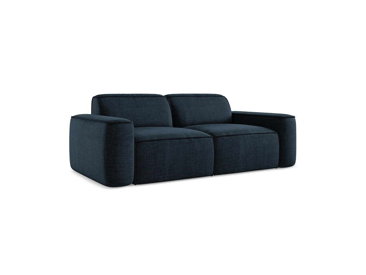 Canapé modulable 3 places bleu tissu
