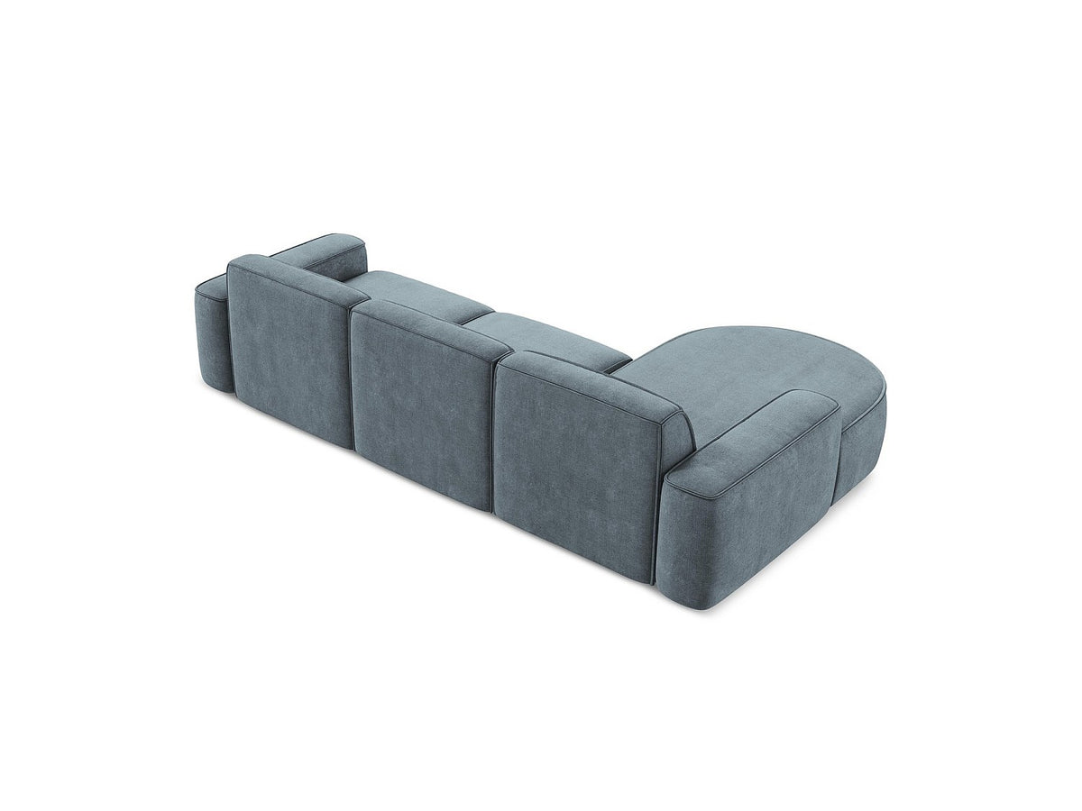 Canapé modulable 3 places bleu tissu