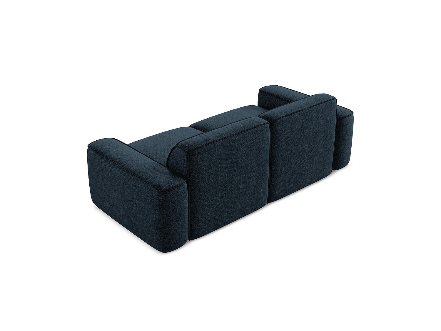 Canapé modulable 3 places bleu tissu