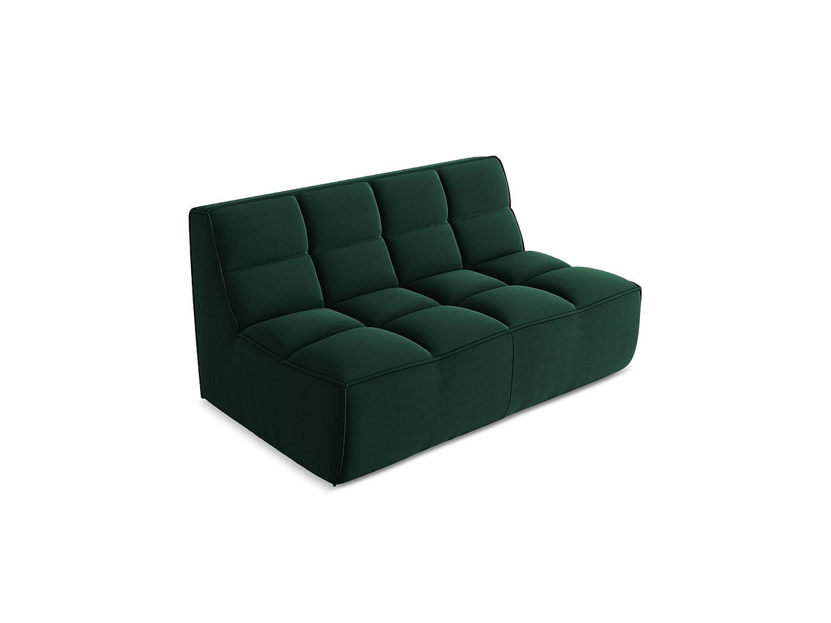Canapé modulable 2 places vert tissu