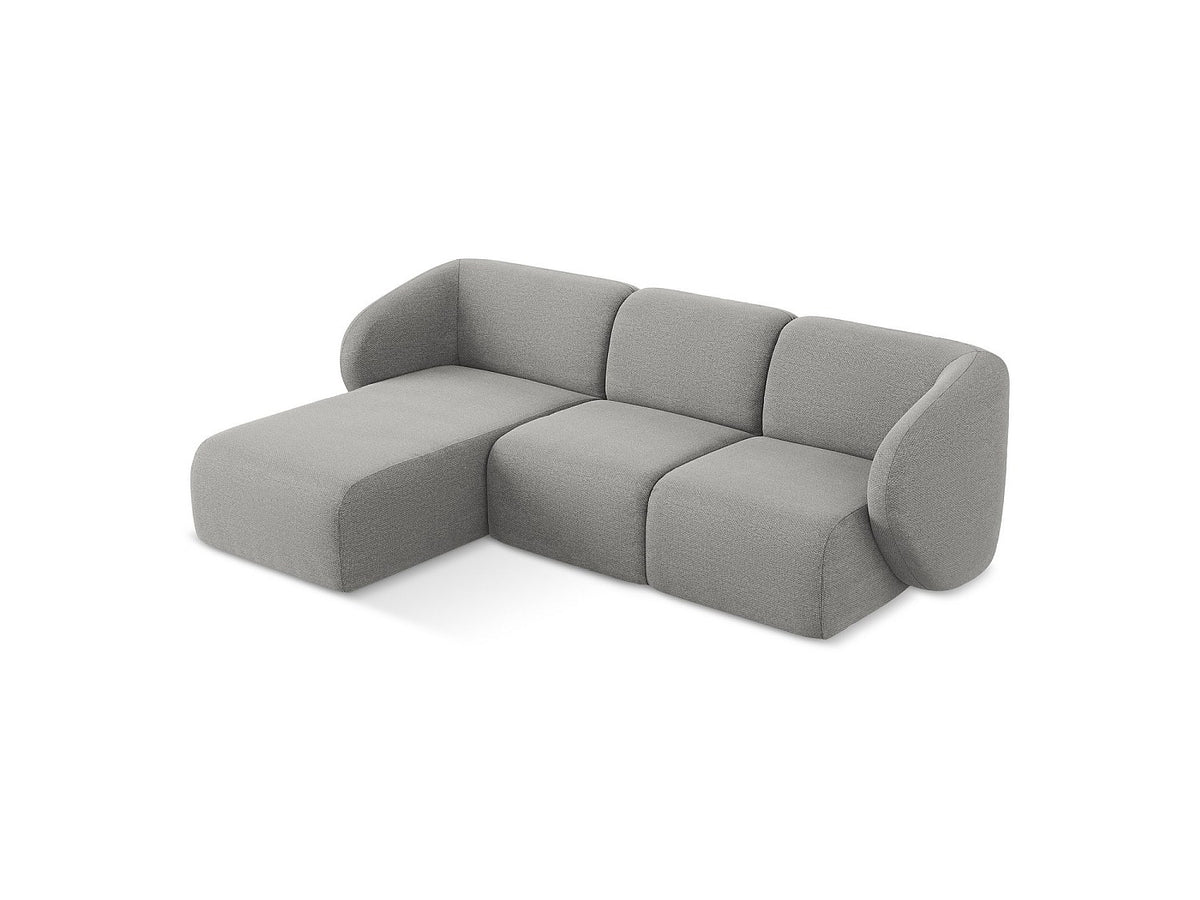 Canapé modulable 3 places gris tissu