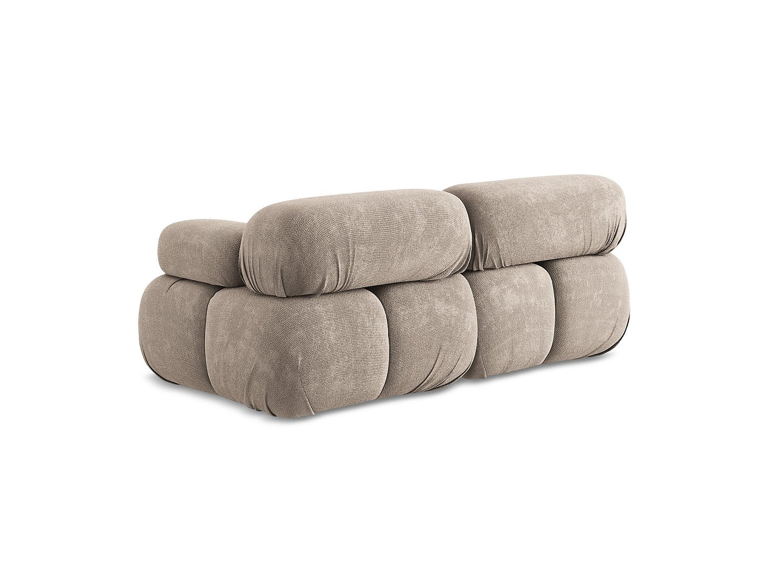 Canapé modulable 2 places beige tissu