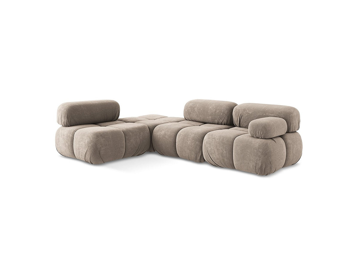 Canapé modulable 3 places beige tissu