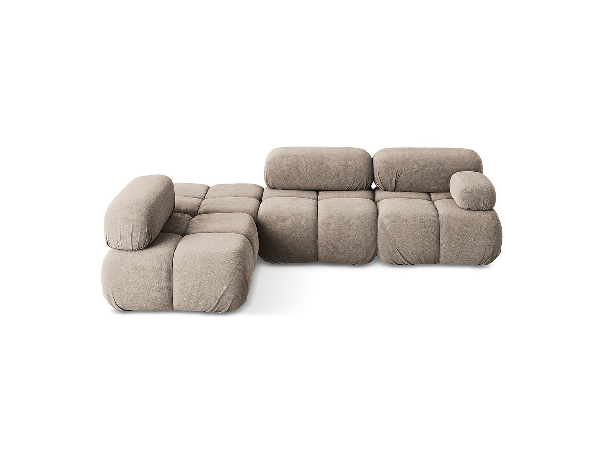 Canapé modulable 3 places beige tissu