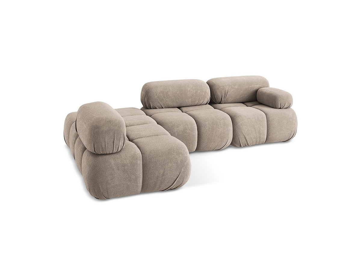 Canapé modulable 3 places beige tissu