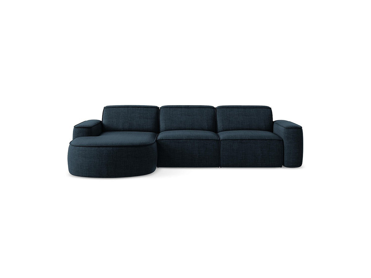 Canapé modulable 3 places bleu tissu