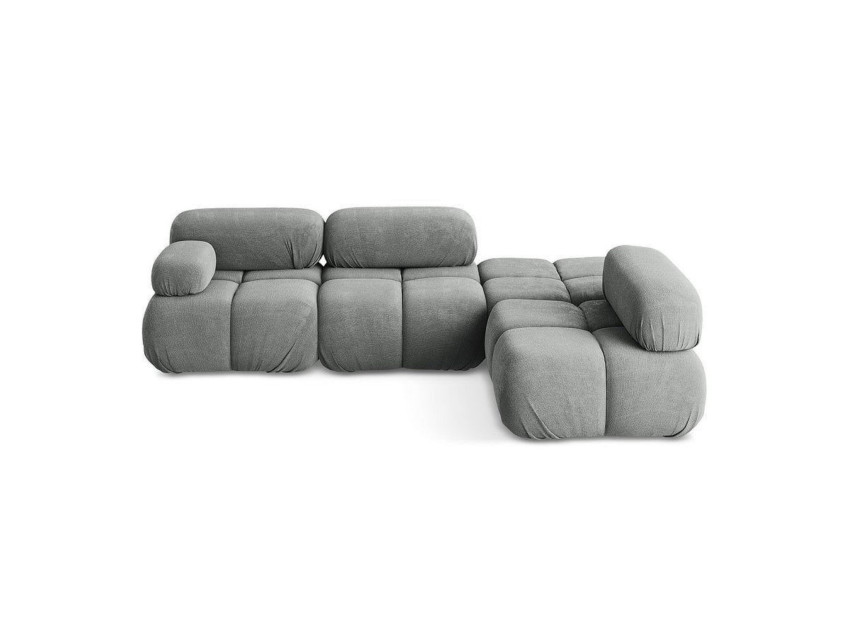 Canapé modulable 3 places gris tissu