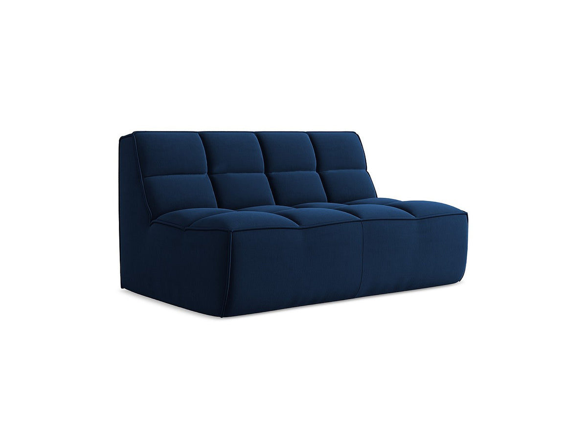 Canapé modulable 2 places bleu tissu