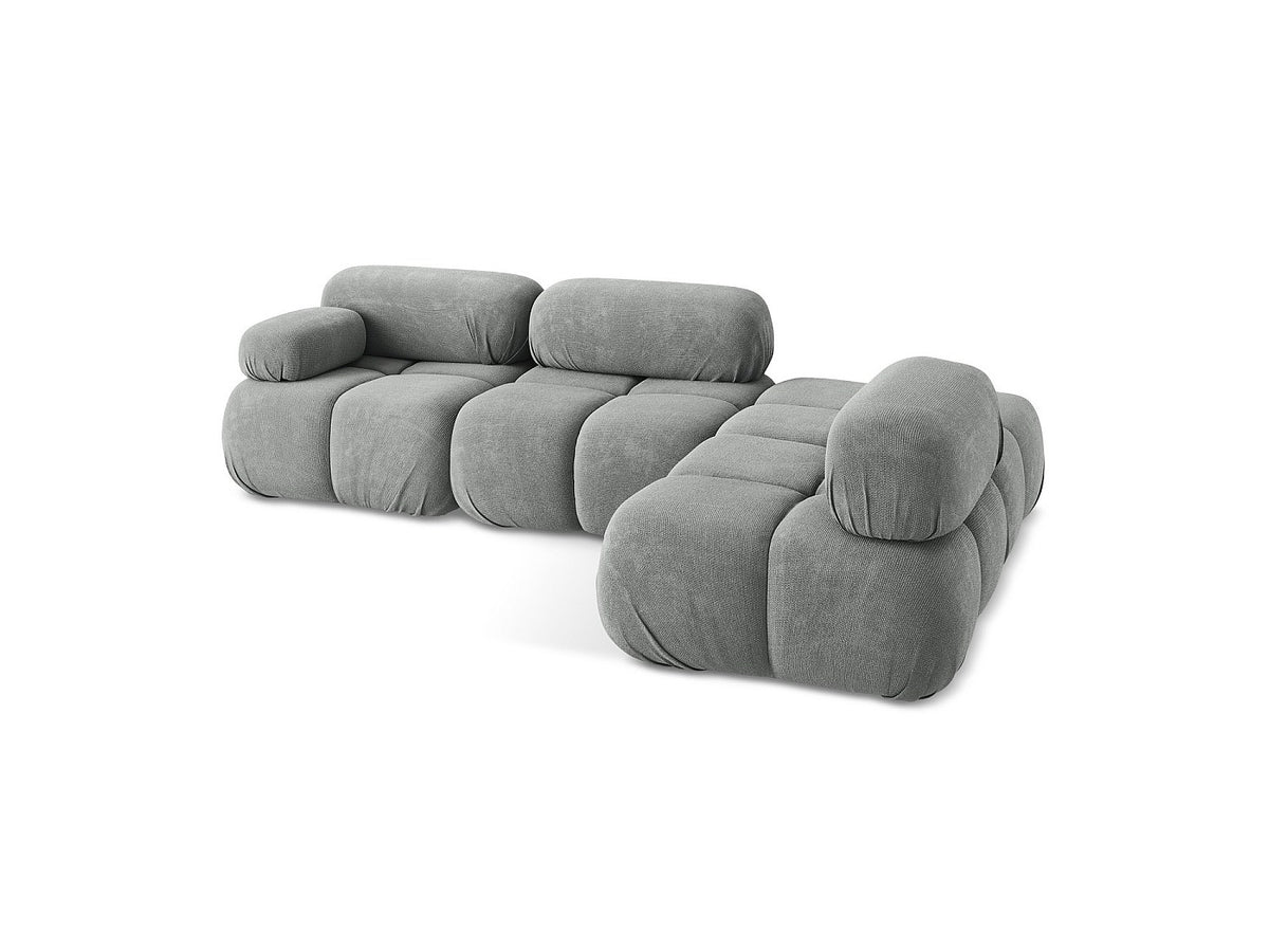 Canapé modulable 3 places gris tissu
