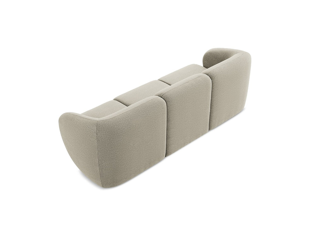 Canapé modulable 3 places taupe tissu
