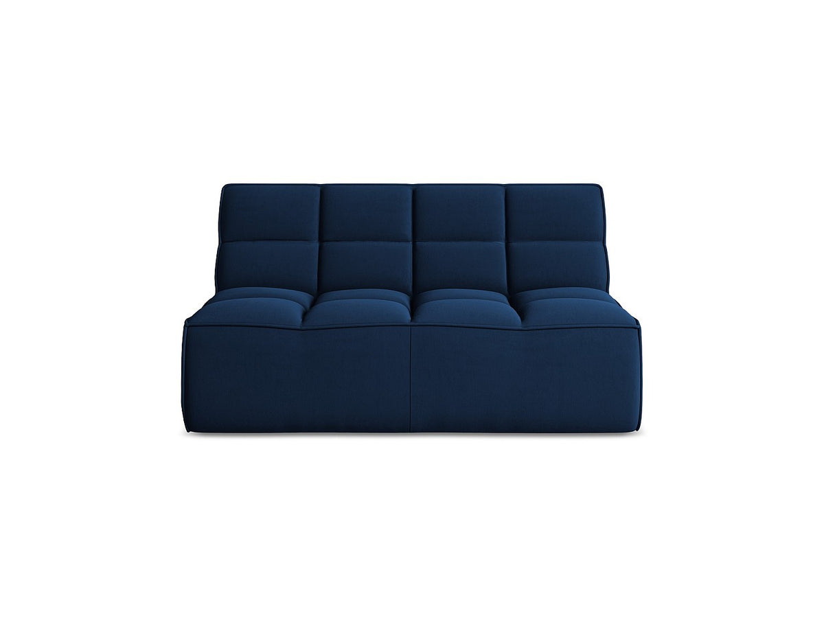 Canapé modulable 2 places bleu tissu