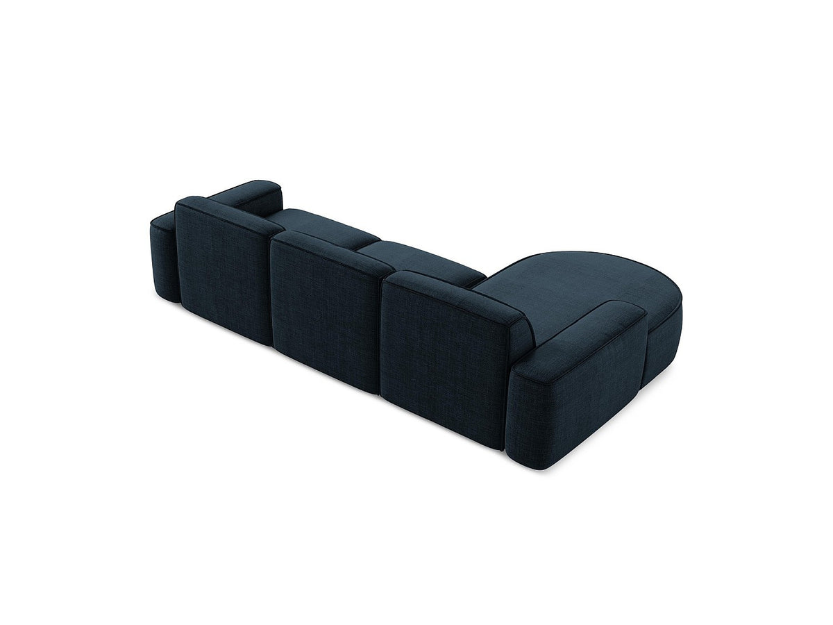 Canapé modulable 3 places bleu tissu