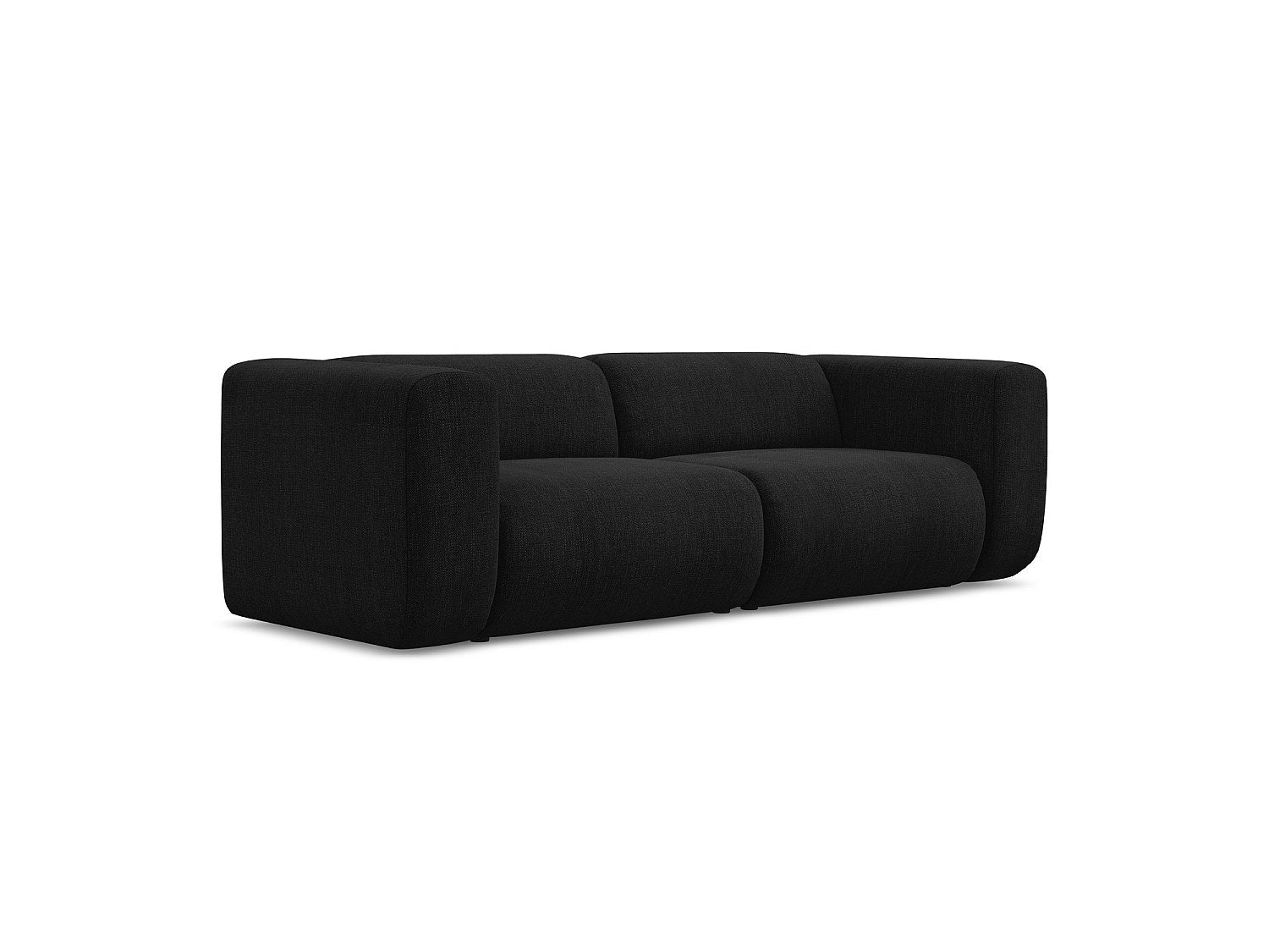 Canapé modulable 3 places noir tissu