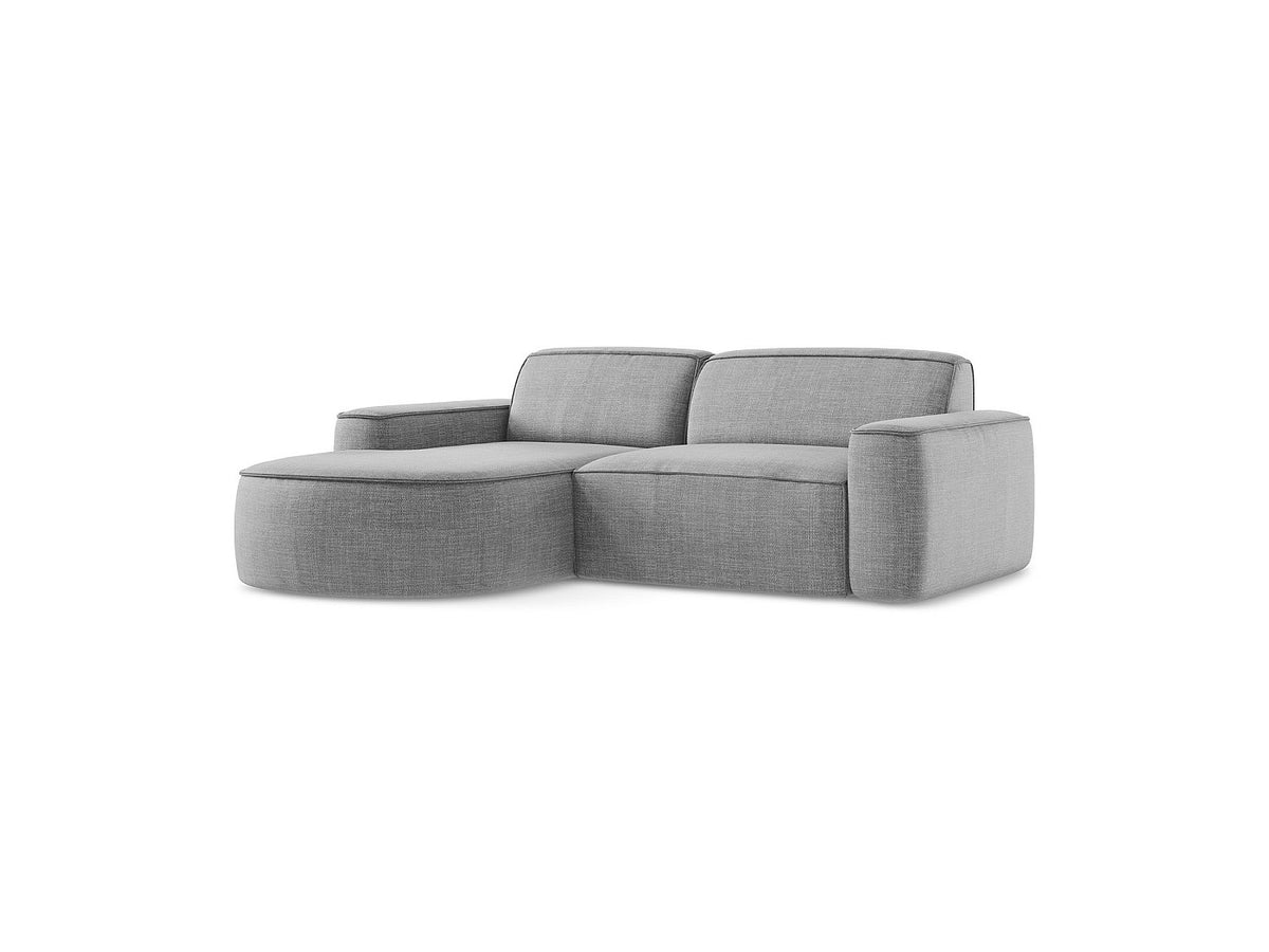 Canapé modulable 5 places gris tissu