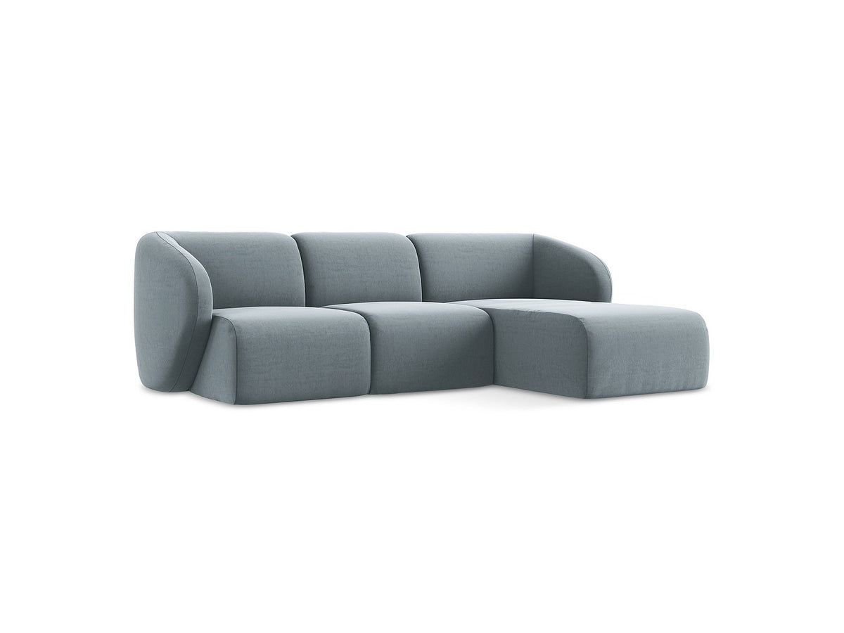 Canapé modulable 3 places bleu tissu