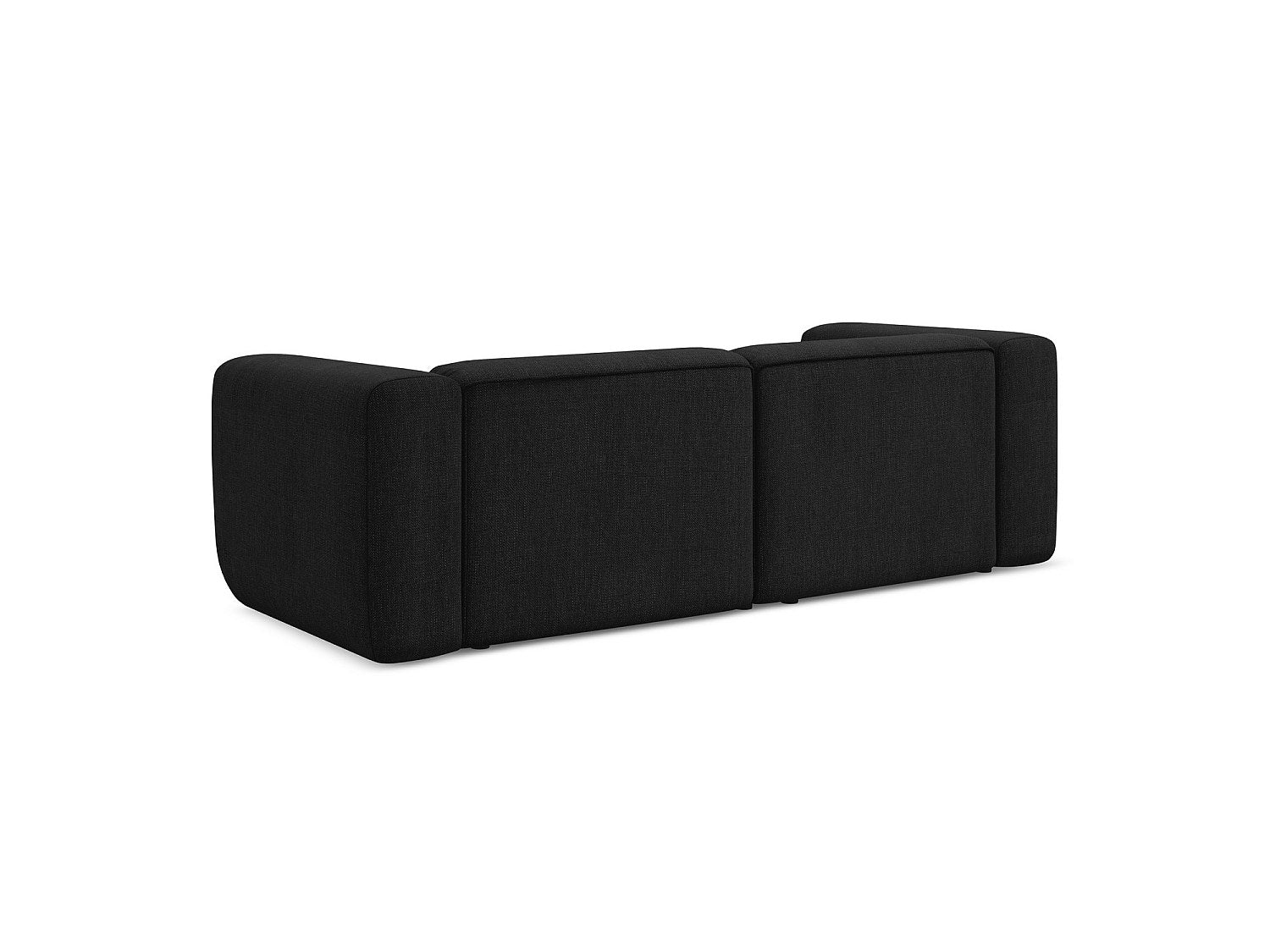 Canapé modulable 3 places noir tissu