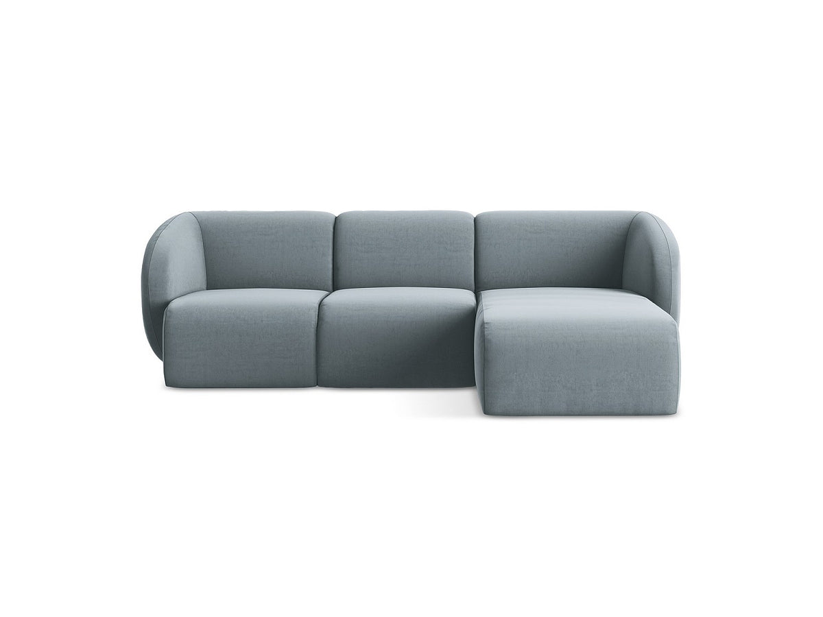 Canapé modulable 3 places bleu tissu