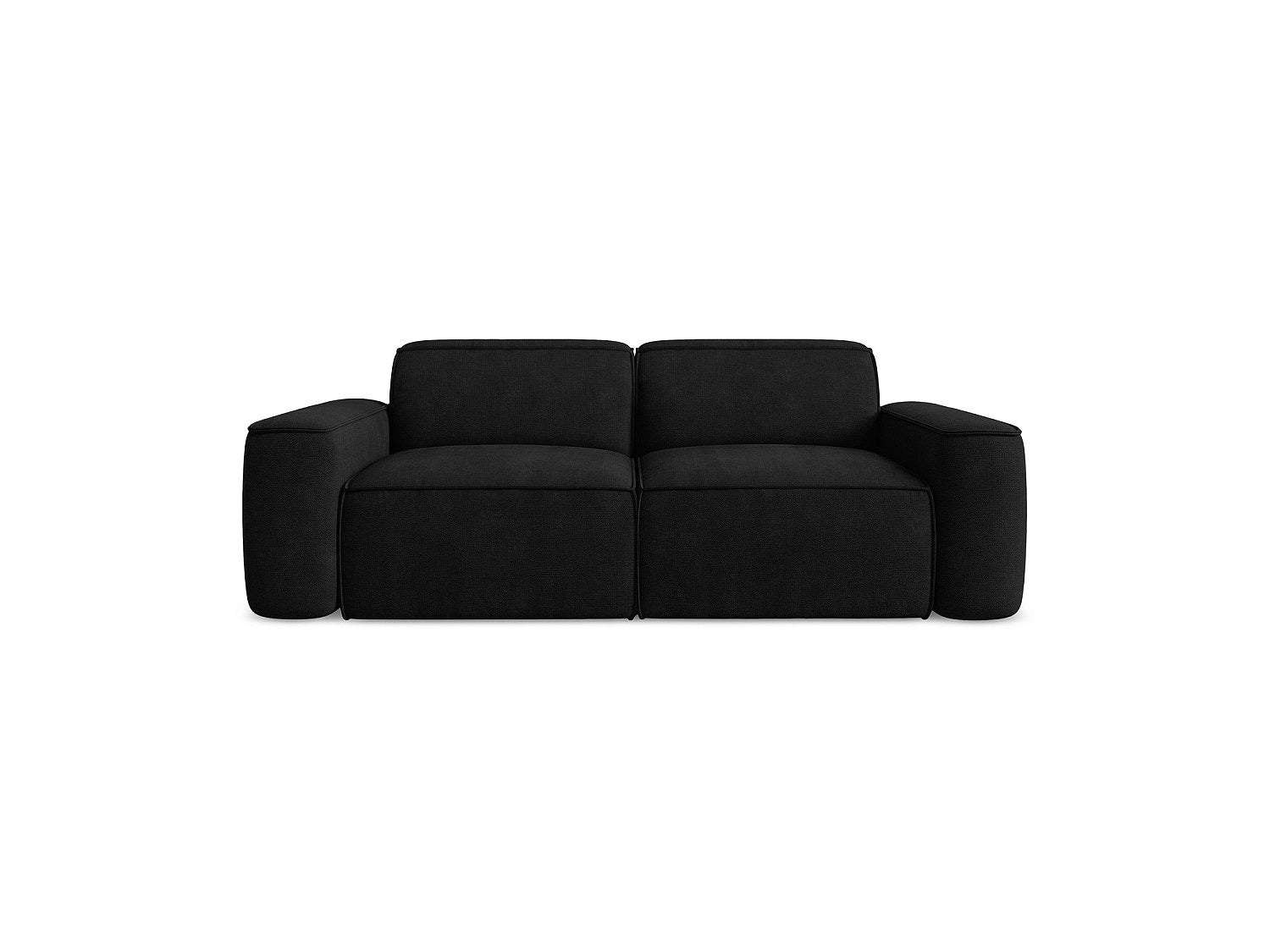 Canapé modulable 3 places noir tissu