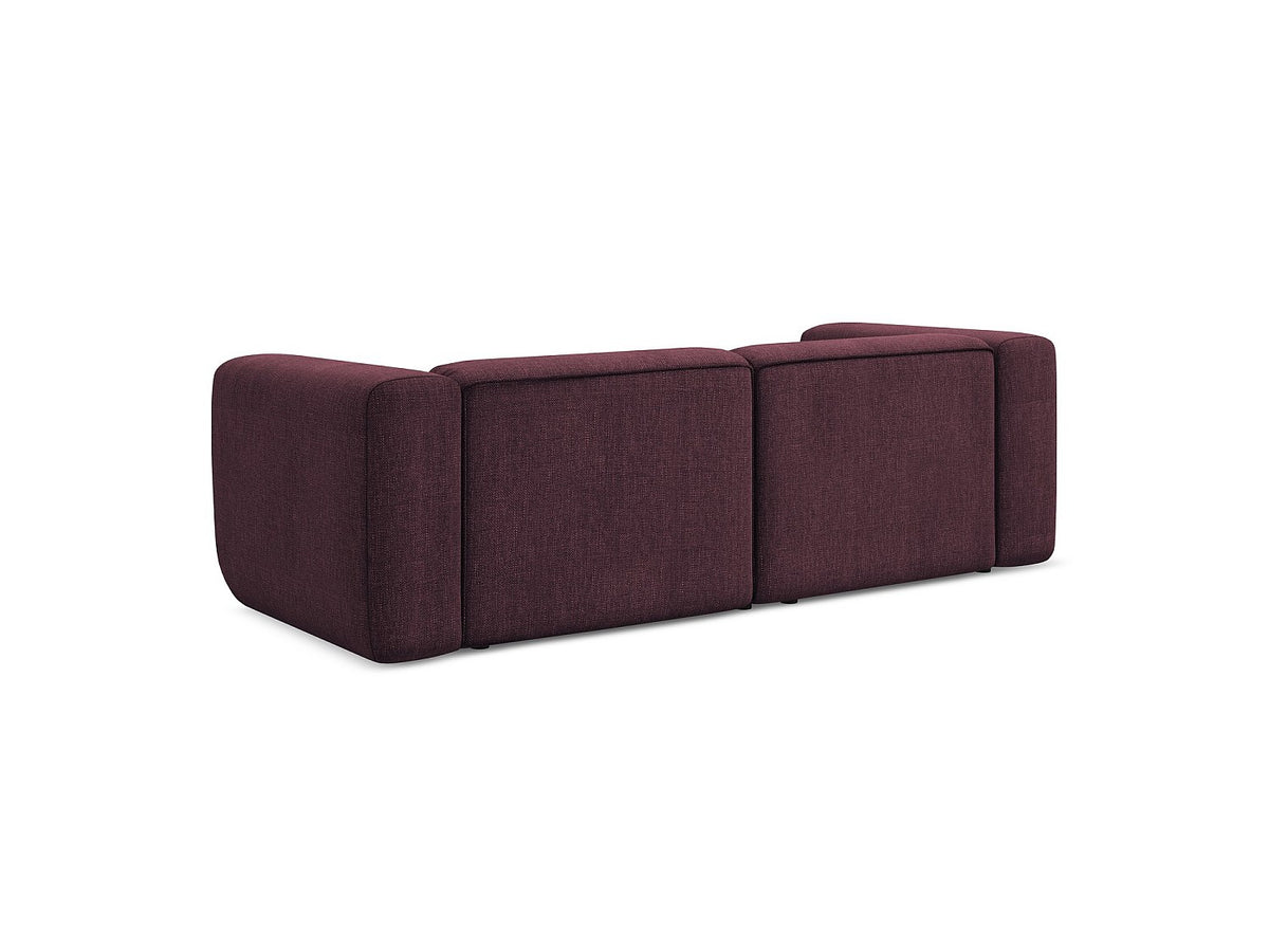Canapé modulable 3 places rouge tissu