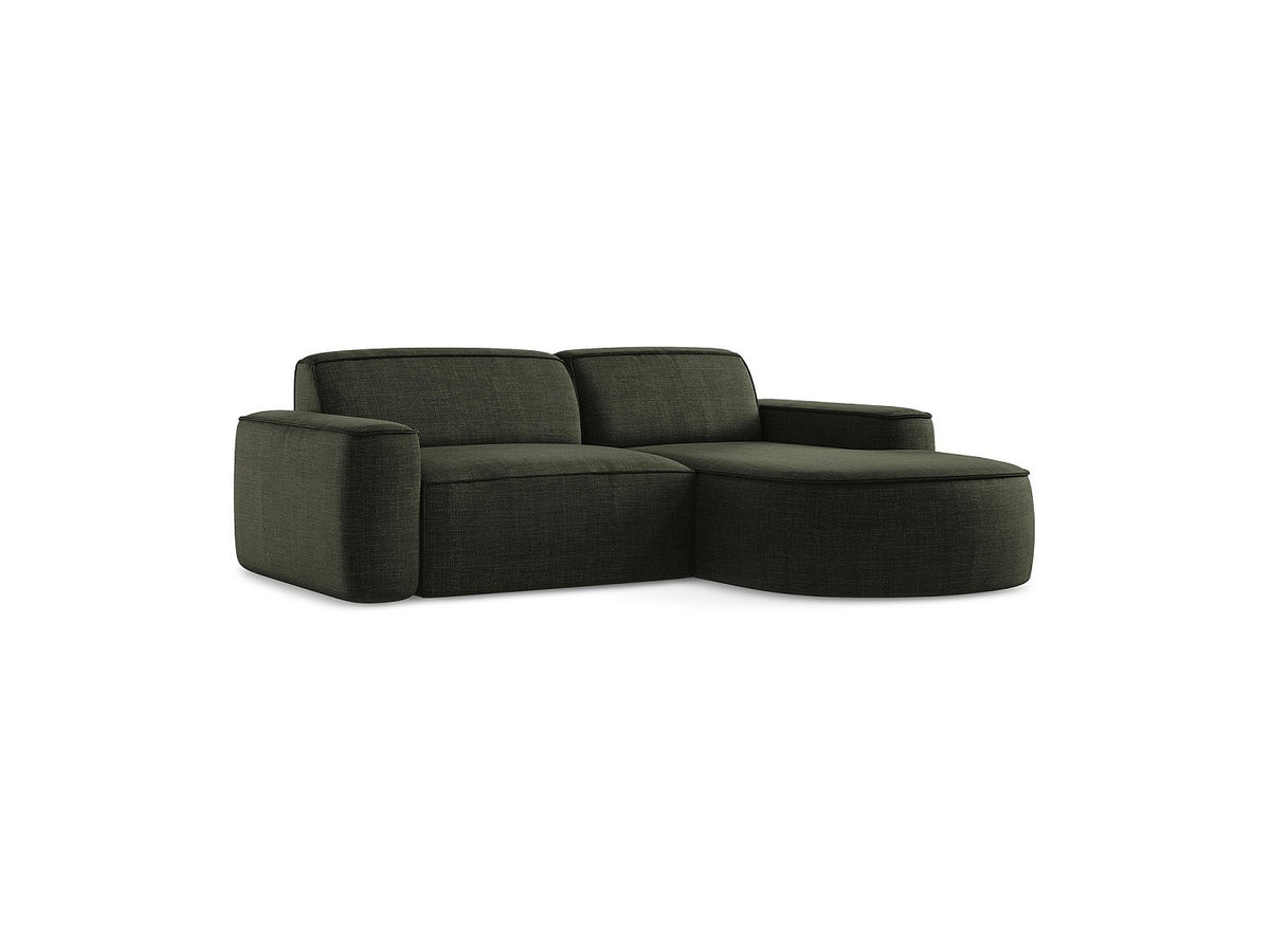 Canapé modulable 5 places vert tissu