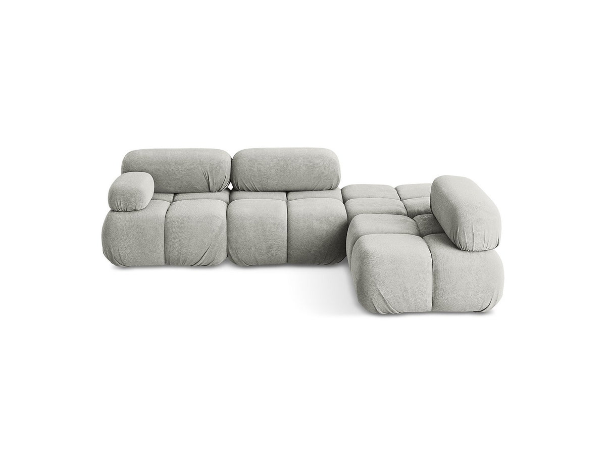 Canapé modulable 3 places gris tissu