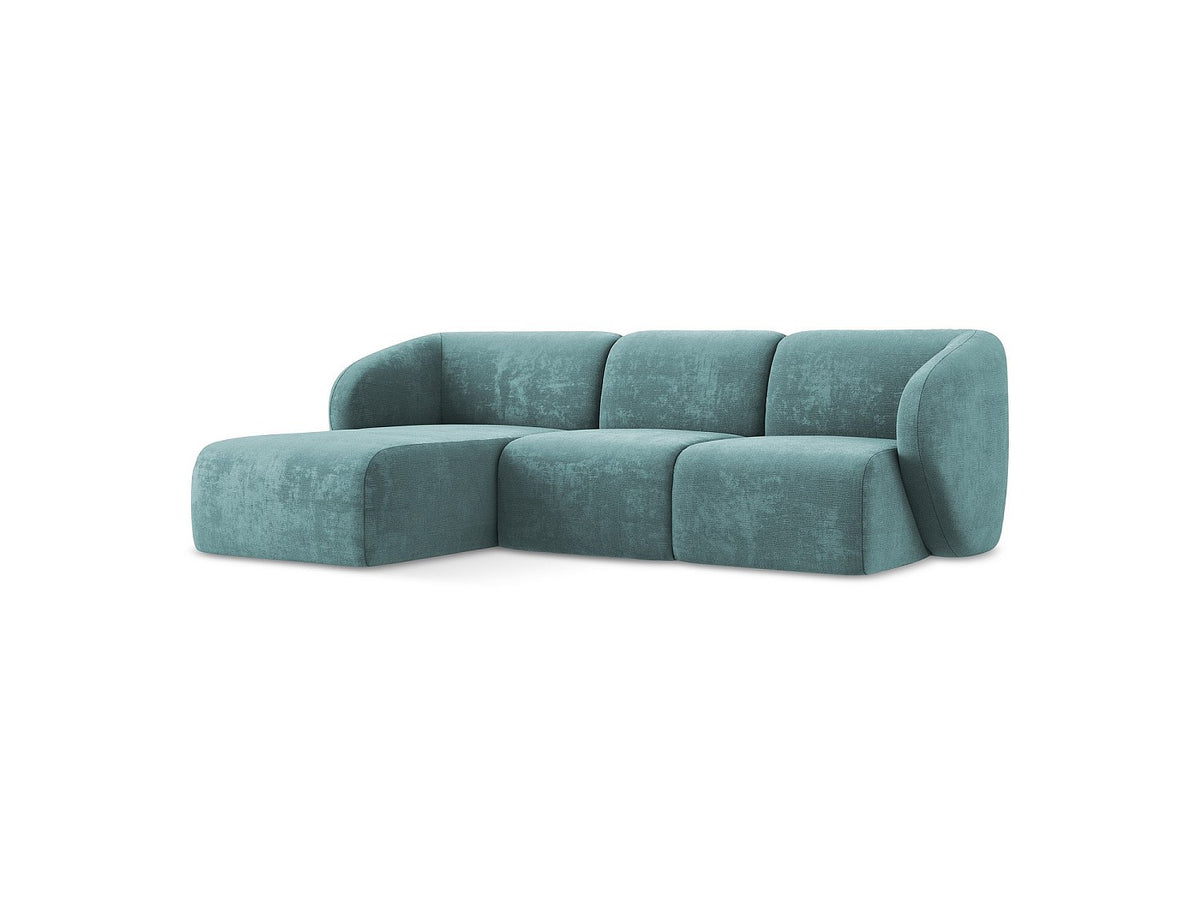 Canapé modulable 3 places bleu tissu