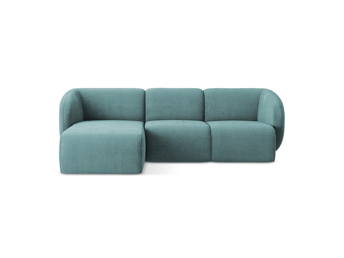 Canapé modulable 3 places bleu tissu